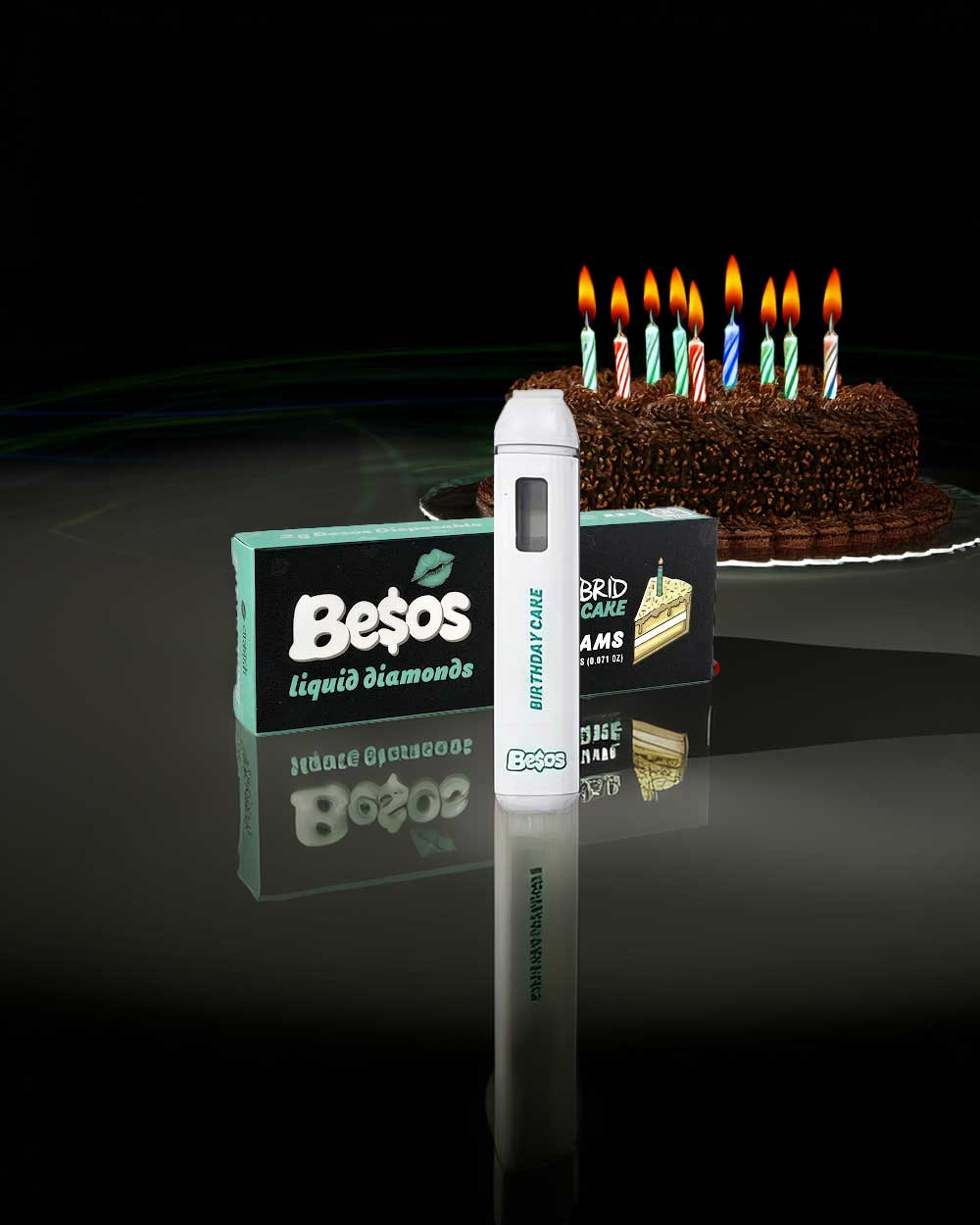 Besos 2g - Birthday Cake / Hybrid - Vapeando Ando vape shop