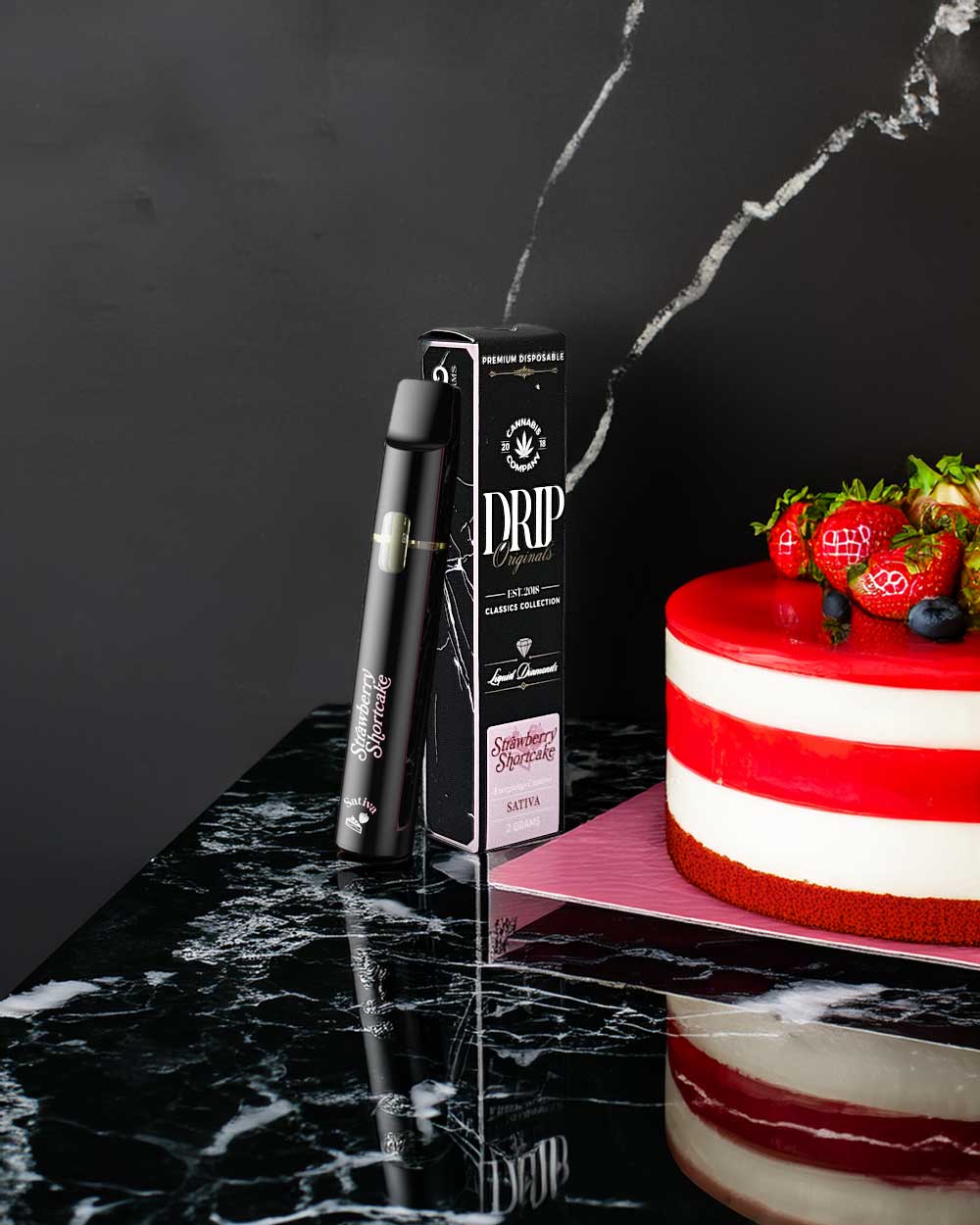 Drip Originals 2g - Strawberry Shorcake - Sativa - Vapeando Ando vape shop