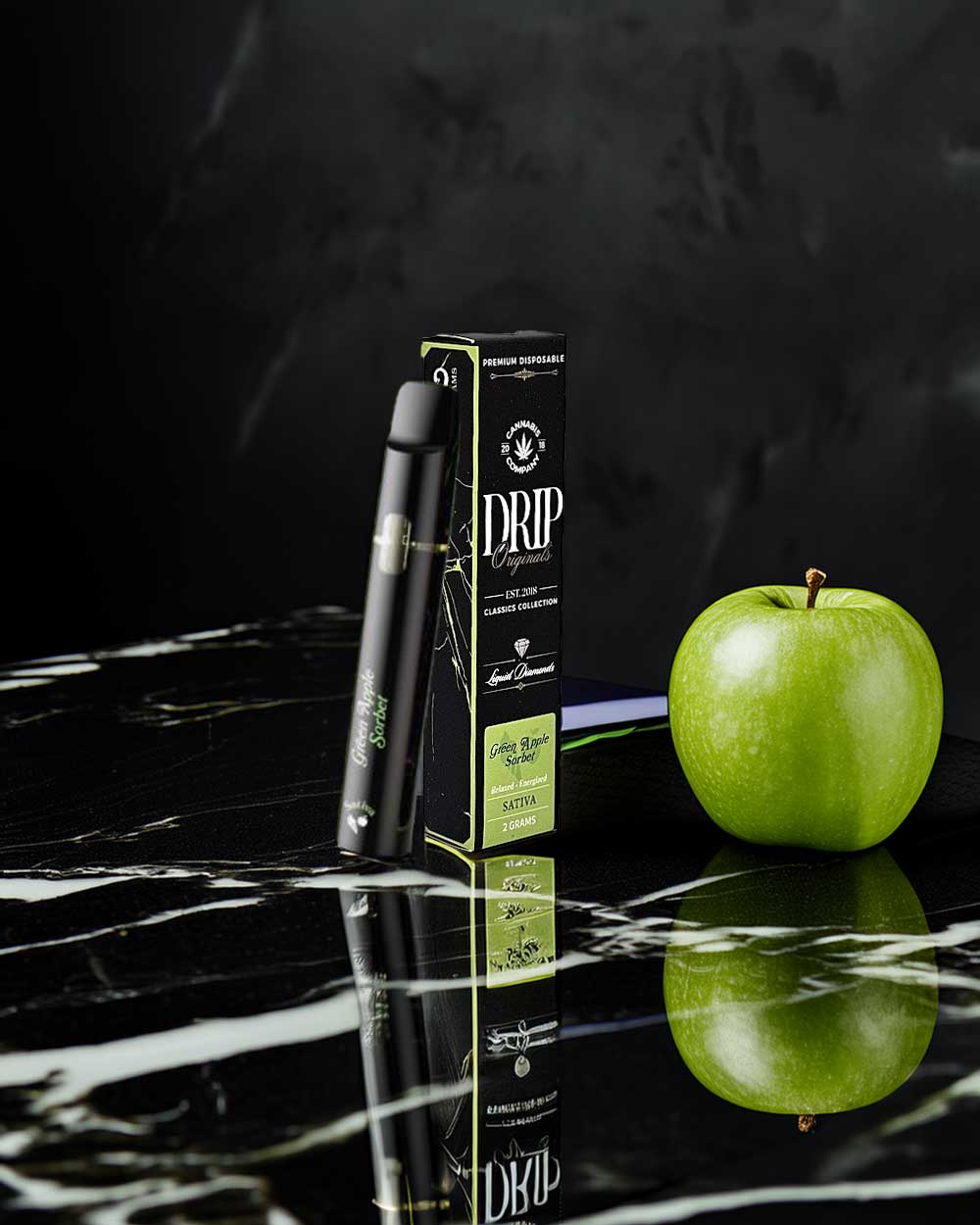Drip Originals 2g - Green Apple Sorbet - Sativa - Vapeando Ando vape shop