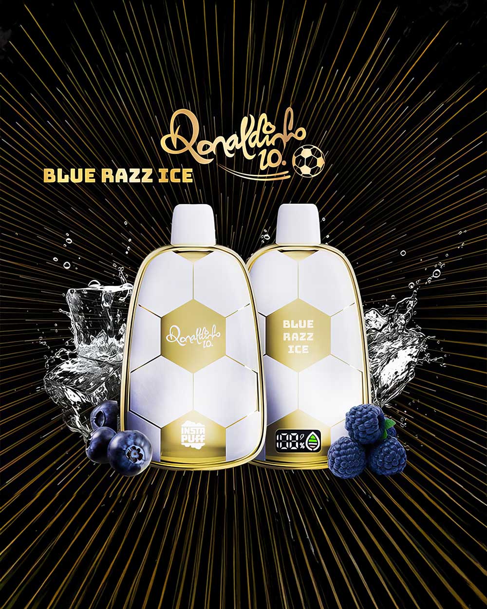 Ronaldinho Vape 15000 - Frozen Raspberry - Vapeando Ando vape shop