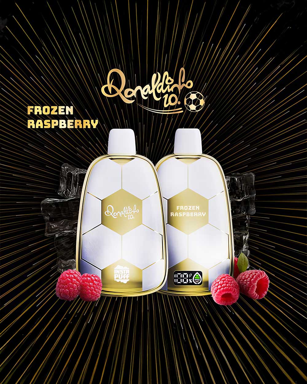 Ronaldinho Vape 15000 - Frozen Raspberry - Vapeando Ando vape shop