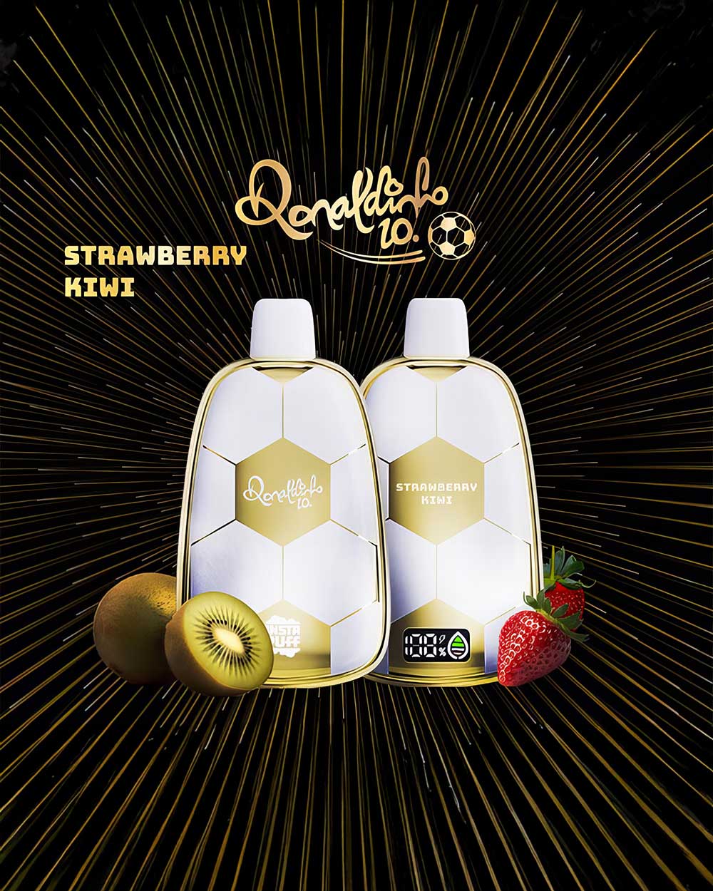 Ronaldinho Vape 15000 - Strawberry Kiwi - Vapeando Ando vape shop