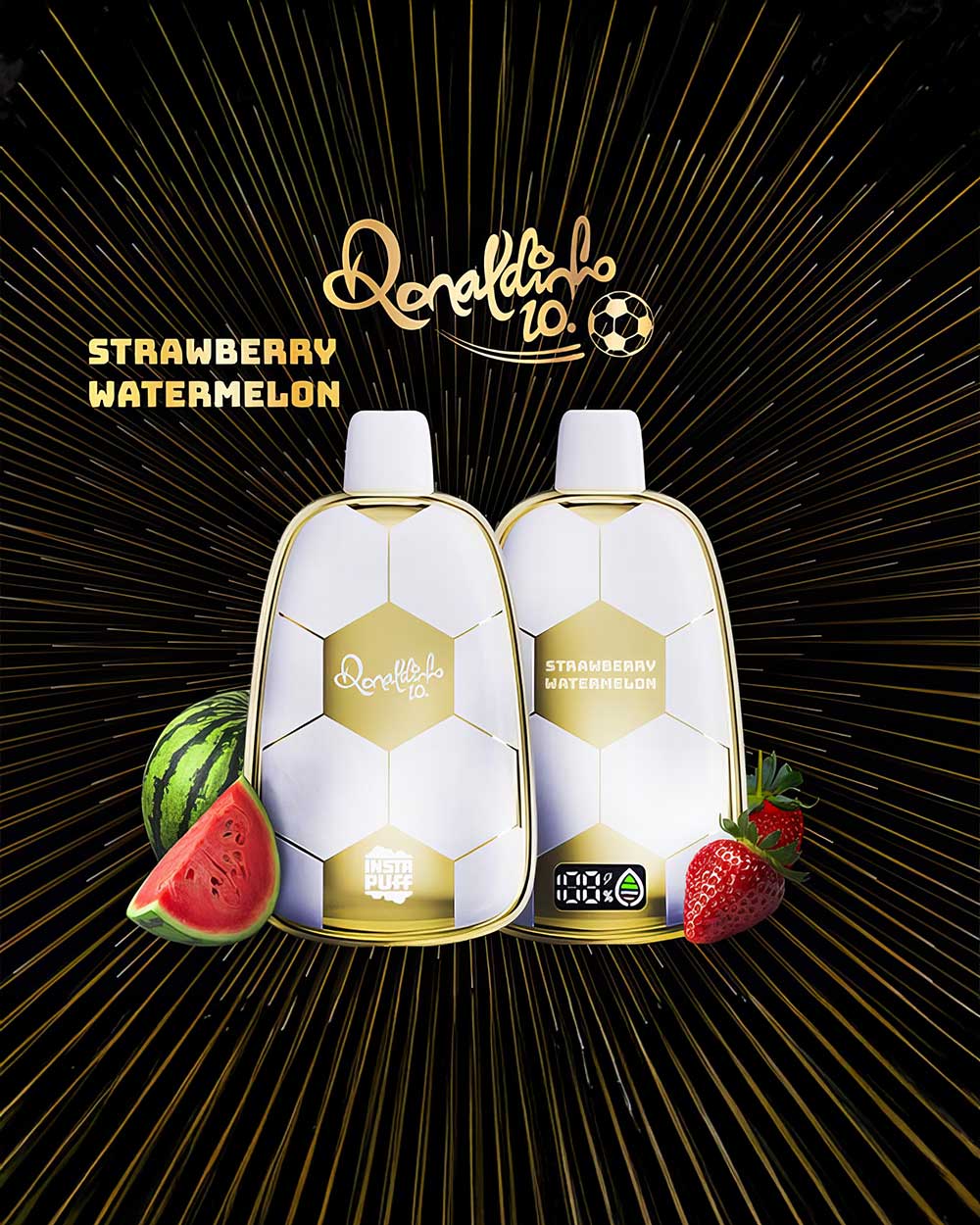 Ronaldinho Vape 15000 - Strawberry Watermelon - Vapeando Ando vape shop