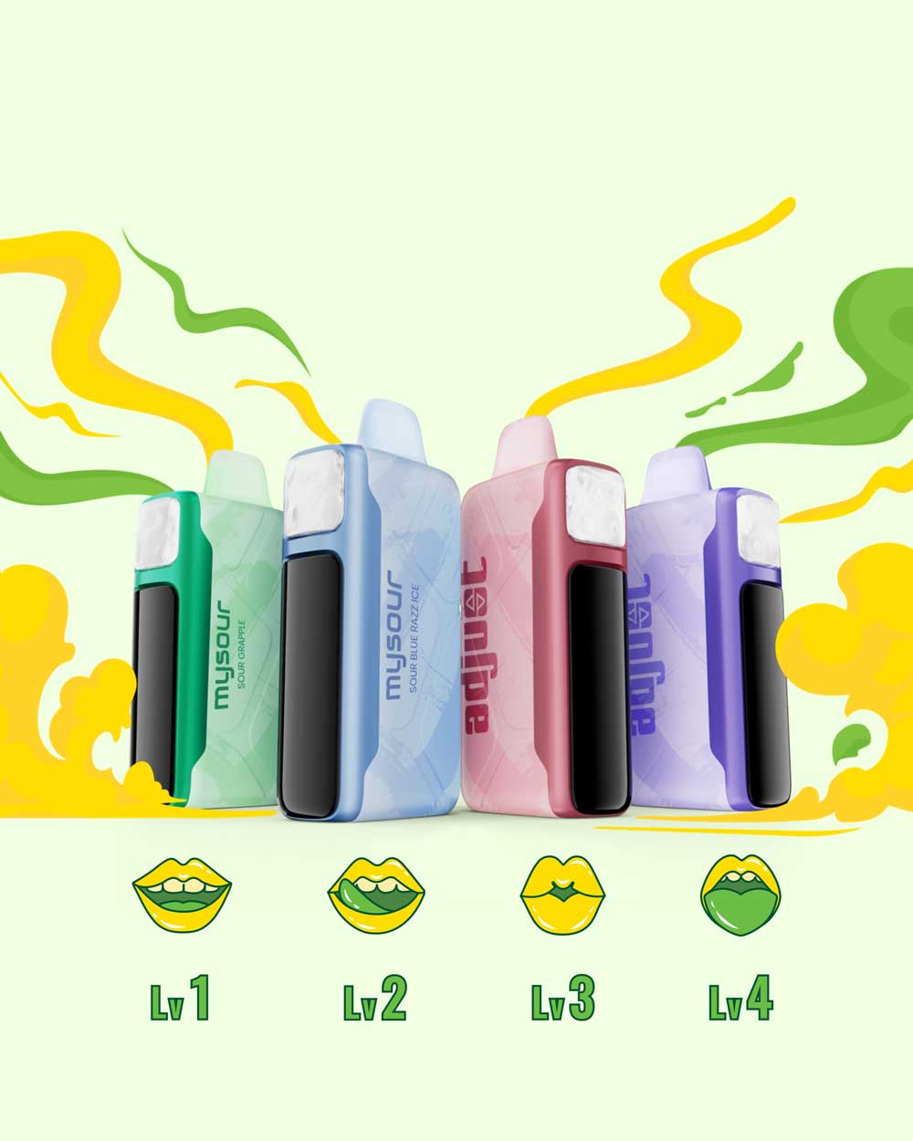 Adjust MySour 40000 - Sour Blue Razz Ice - Vapeando Ando vape shop