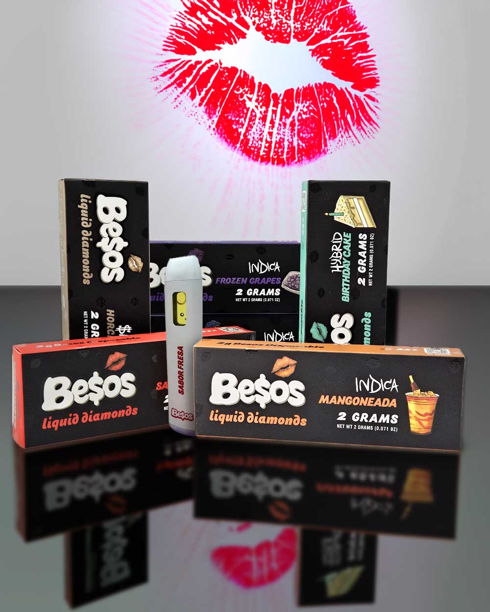 Besos 2g - Sabor Fresa / Hybrid - Vapeando Ando vape shop