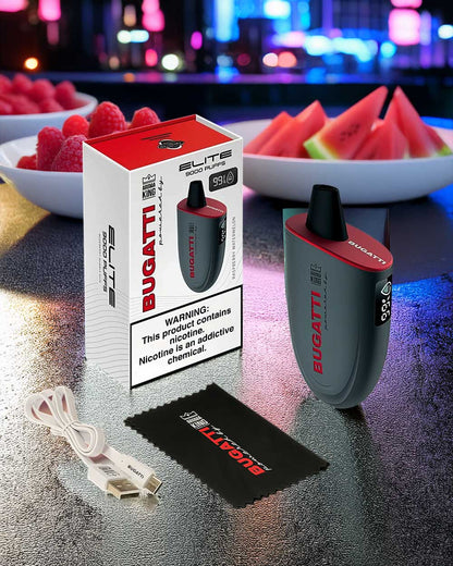Bugatti Elite 9000 - Raspberry Watermelon - Vapeando Ando vape shop