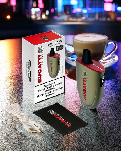 Bugatti Elite 9000 - Capuccino - Vapeando Ando vape shop