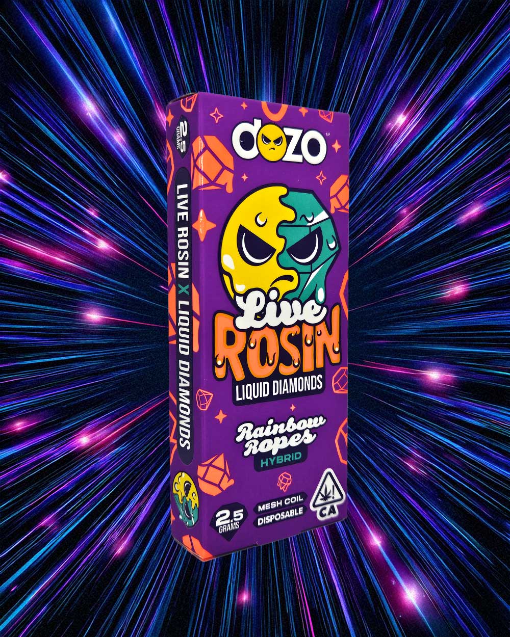Dozo Live Rosin - THC Liquid Diamonds - Rainbow Ropes - Hybrid - Vapeando Ando vape shop