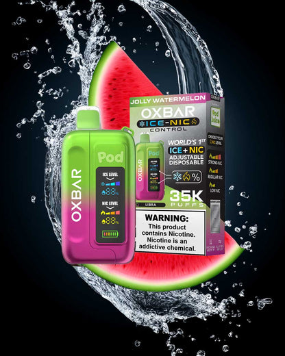 Oxbar IceNic 35000 - Jolly Watermelon - Vapeando Ando vape shop