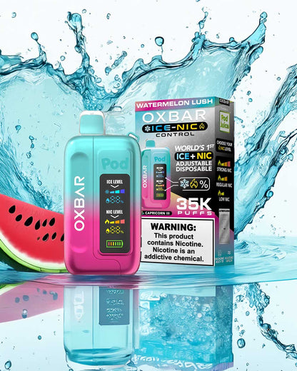 Oxbar IceNic 35000 - Watermelon Lush - Vapeando Ando vape shop