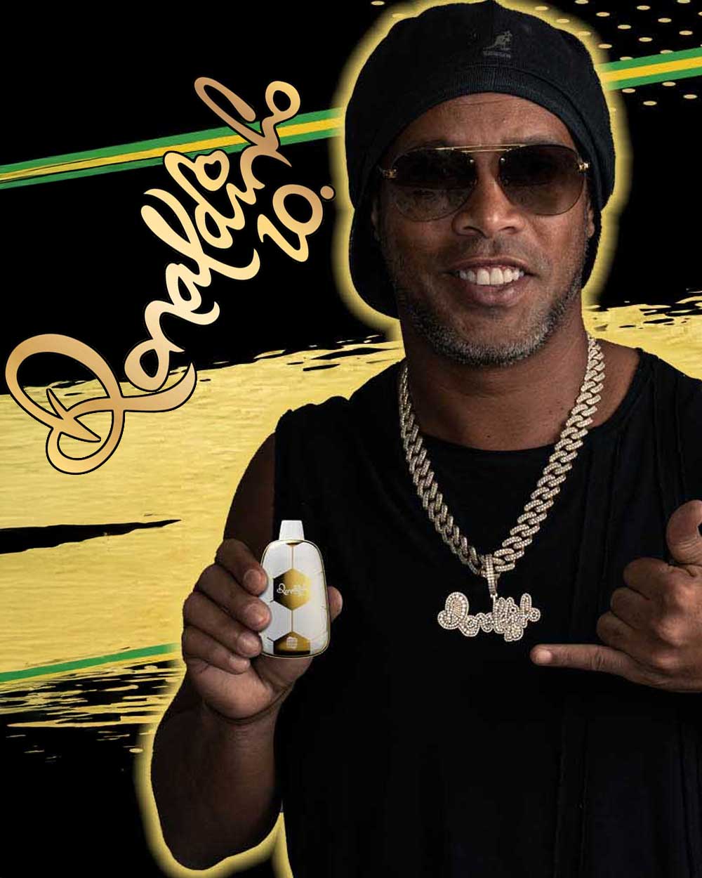 Ronaldinho Vape 15000 - Frozen Raspberry - Vapeando Ando vape shop