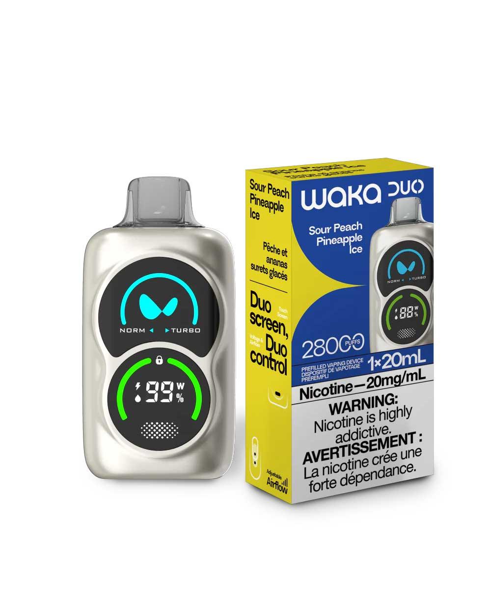 Waka DUO 25000 - Banana Raspberry Ice - Vapeando Ando vape shop